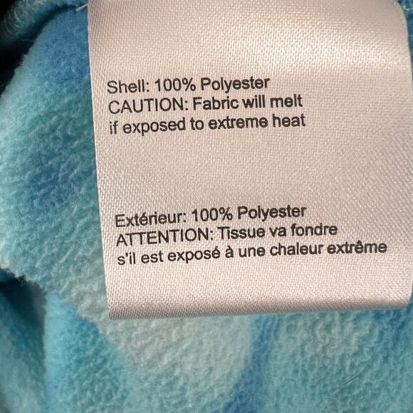 Obermeyer Blue Boulder Fleece Tie Dye Mock Neck Snap-Up Pullover Size X-Large XL - Picture 7 of 8